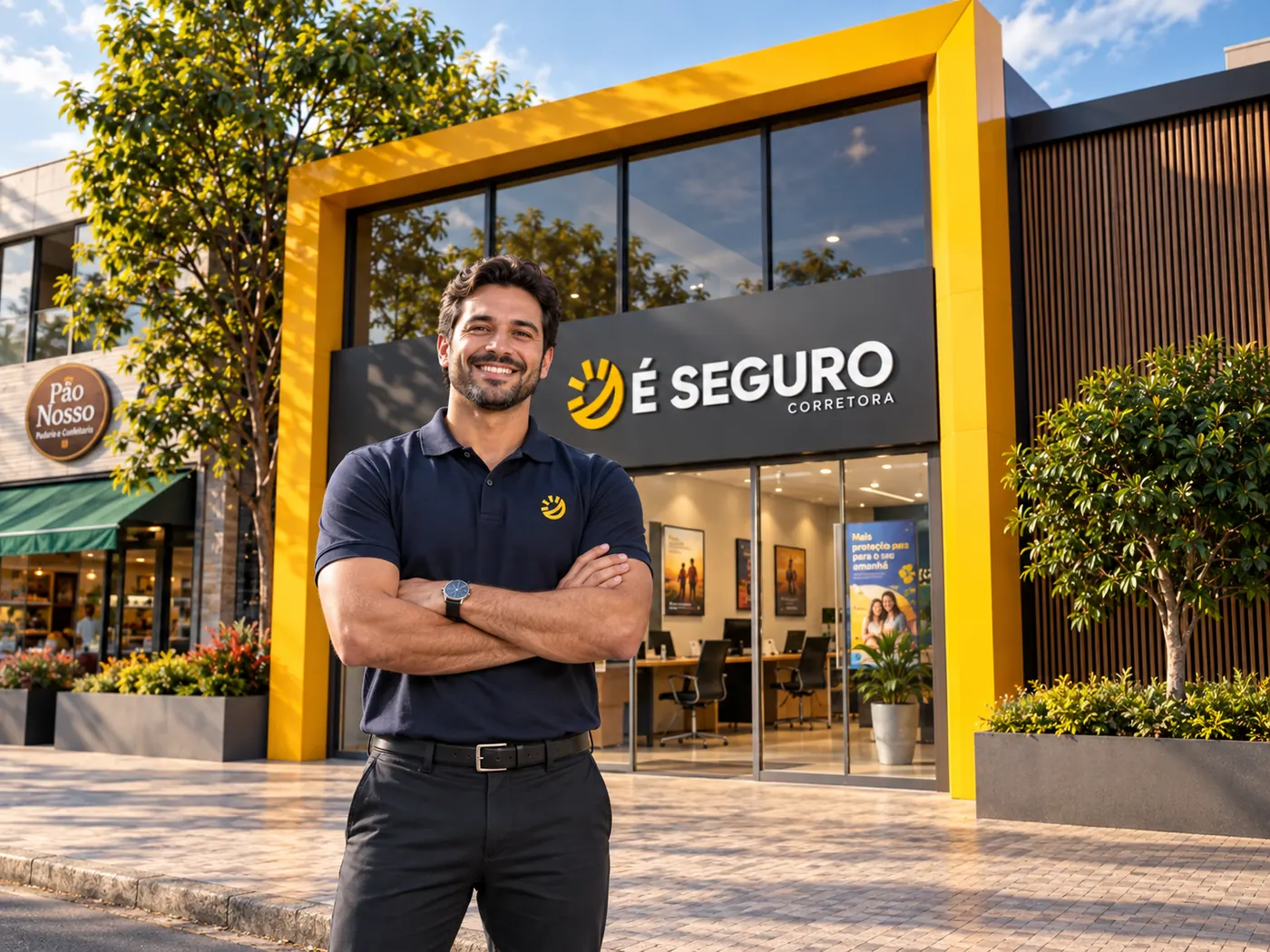 Franqueado em frente à sua unidade É Seguro Corretora