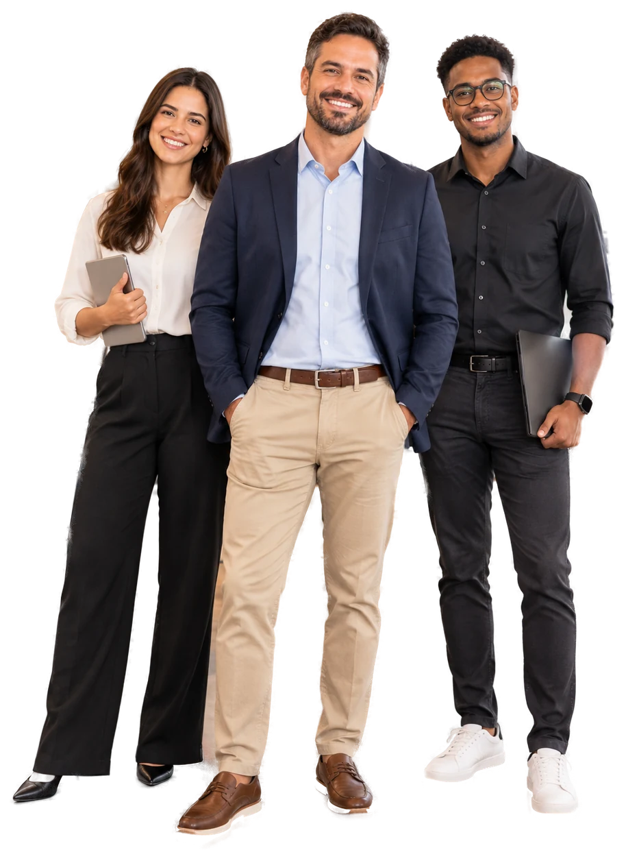 Equipe de uma empresa em ambiente de trabalho