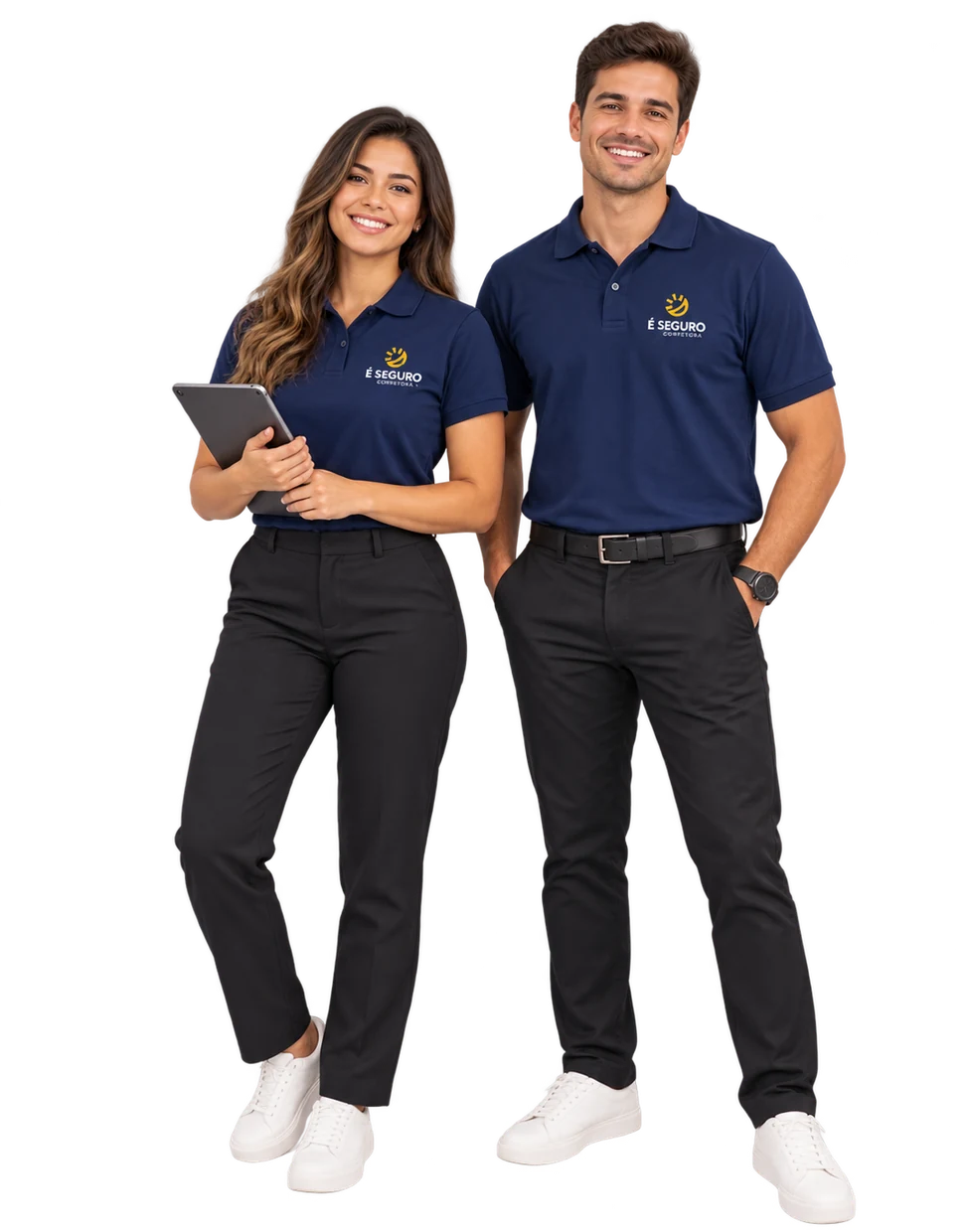 Corretores da É Seguro com a camisa da rede