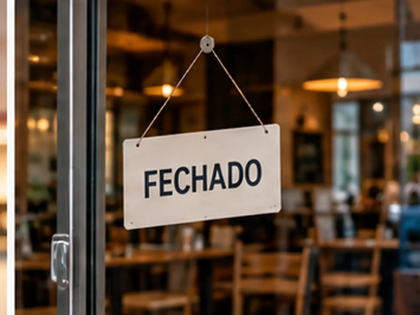 Loja fechada com a operação parada