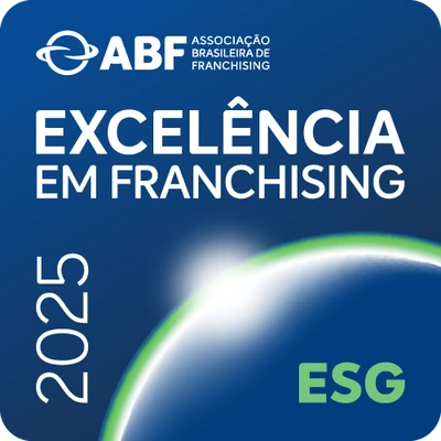 Selo de Excelência em Franchising da ABF 2025 com o título ESG