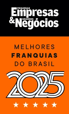 Cinco estrelas no ranking Melhores Franquias do Brasil 2025, da PEGN