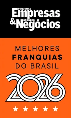 Cinco estrelas no ranking Melhores Franquias do Brasil 2026, da PEGN